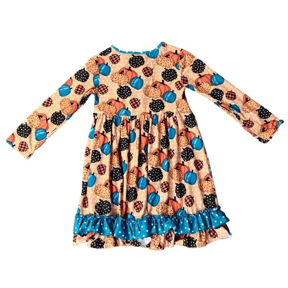 Marie Nicole Dress Girls XXXXL (8) Used Pumpkin Fall Thanksgiving Halloween - Picture 8 of 9